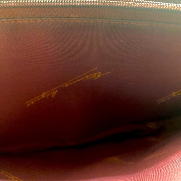 ETIENNE AIGNER LEATHER SHOULDER BAG/CLUTCH - Rusty Brown Leather w/Brass Trim⚡️ - Picture 6 of 9